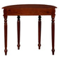 EMERY SOLID MAHOGANY TIMBER HALF MOON CONSOLE TABLE/HALL TABLE MAHOGANY COLOUR 83CM - MyChocolateWood