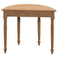 EMERY SOLID WHITE CEDAR HALF MOON CONSOLE TABLE/HALL TABLE 83CM - NATURAL - MyChocolateWood