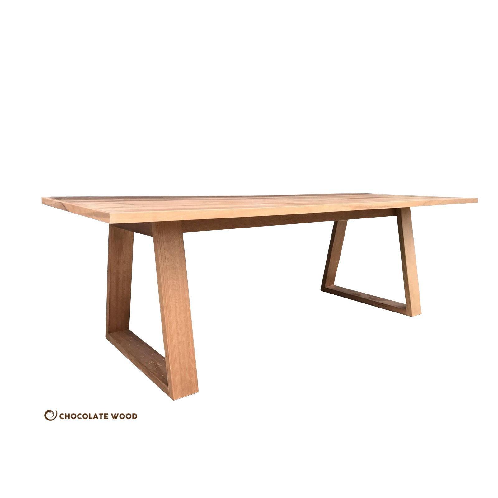 ESSENCE RECYCLED HARDWOOD DINING TABLE IN A RUSTIC FINISH AUSTRALIAN MADE TO ORDER - MyChocolateWood