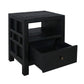 FABRIZIO 1 DRAWER BEDSIDE TABLE IN BLACK - MyChocolateWood