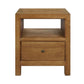 FABRIZIO 1 DRAWER BEDSIDE TABLE IN MINDI BROWN - MyChocolateWood