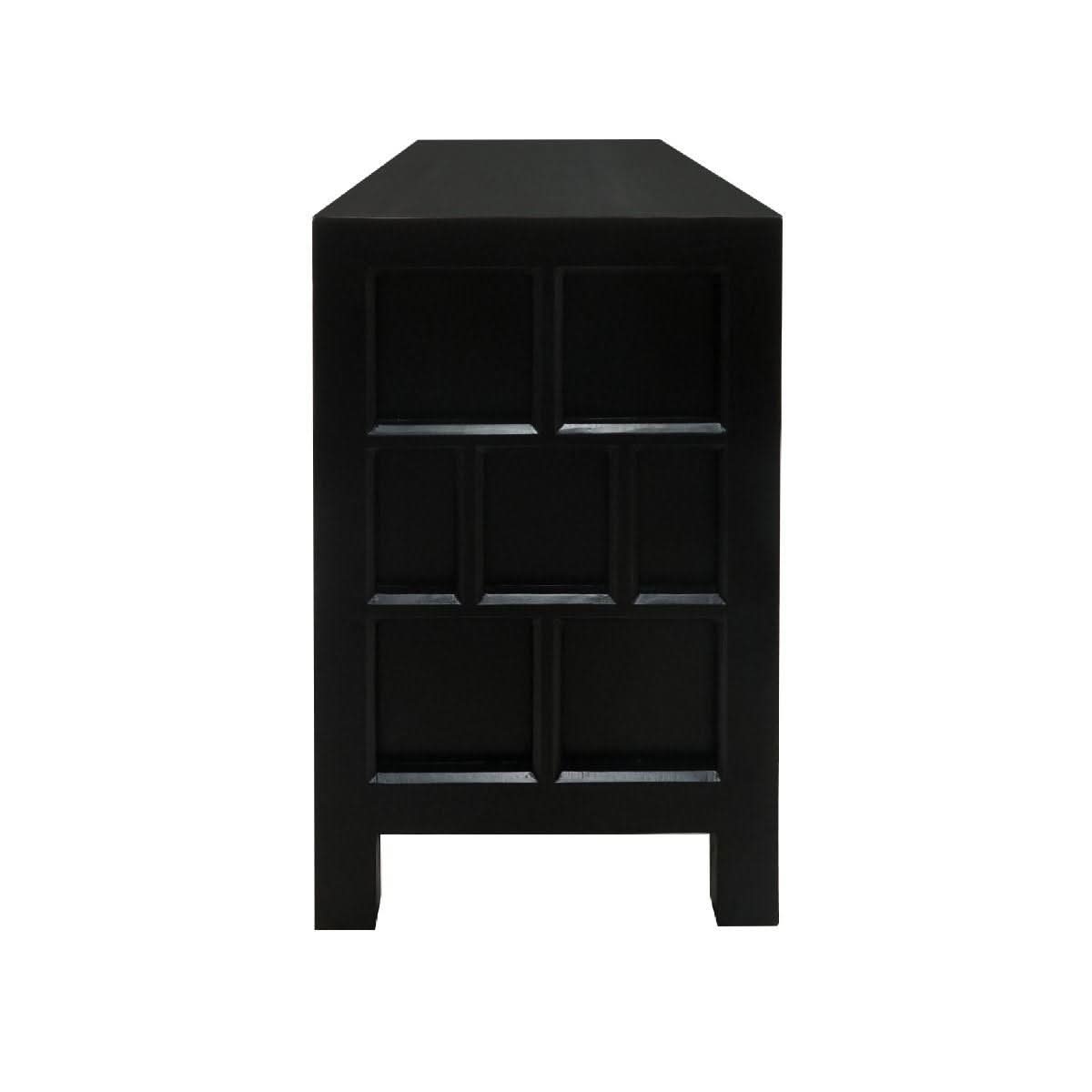 FABRIZIO 3 DRAWERS TV/ENTERTAINMENT UNIT IN BLACK - MyChocolateWood