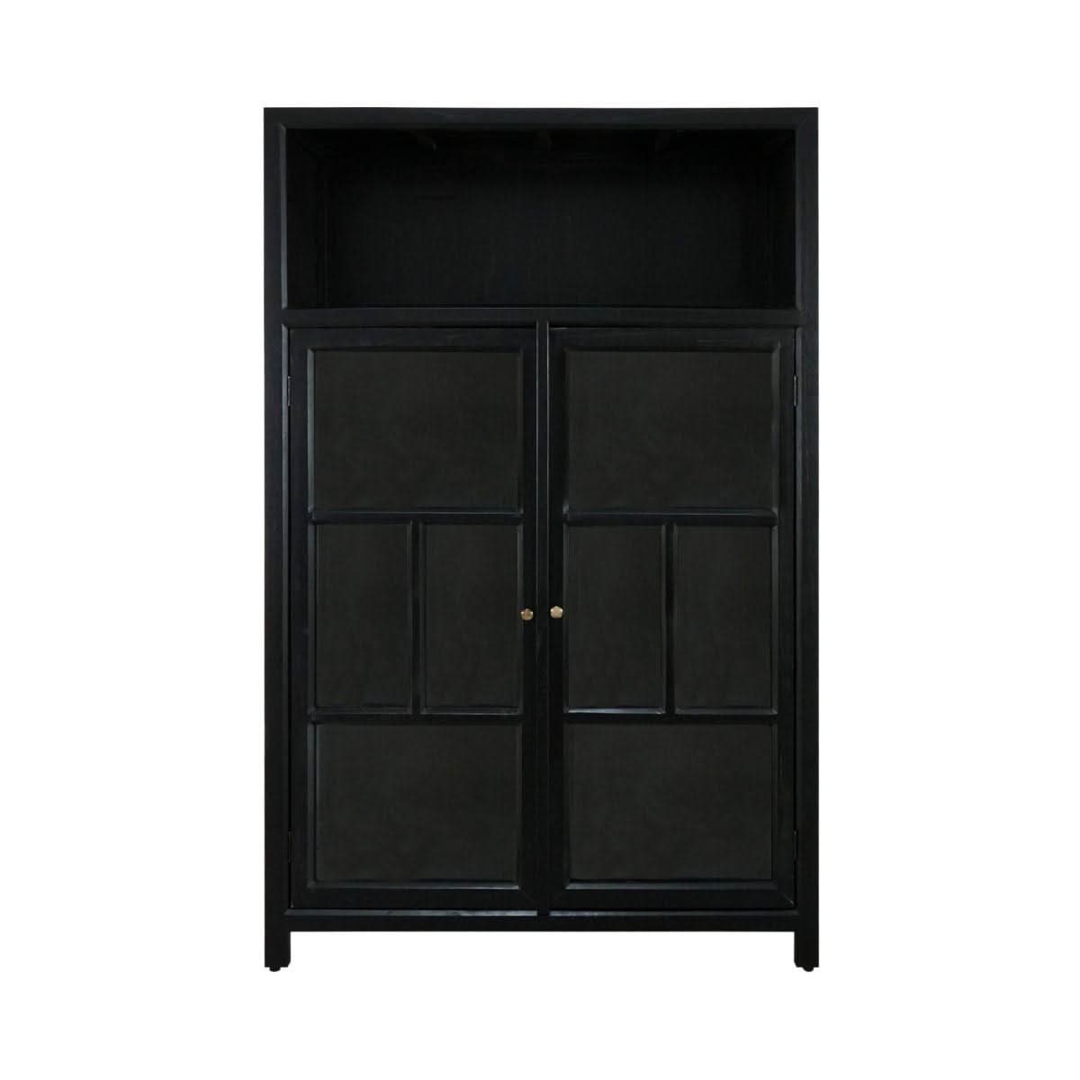 FABRIZIO DISPLAY CABINET IN BLACK - MyChocolateWood