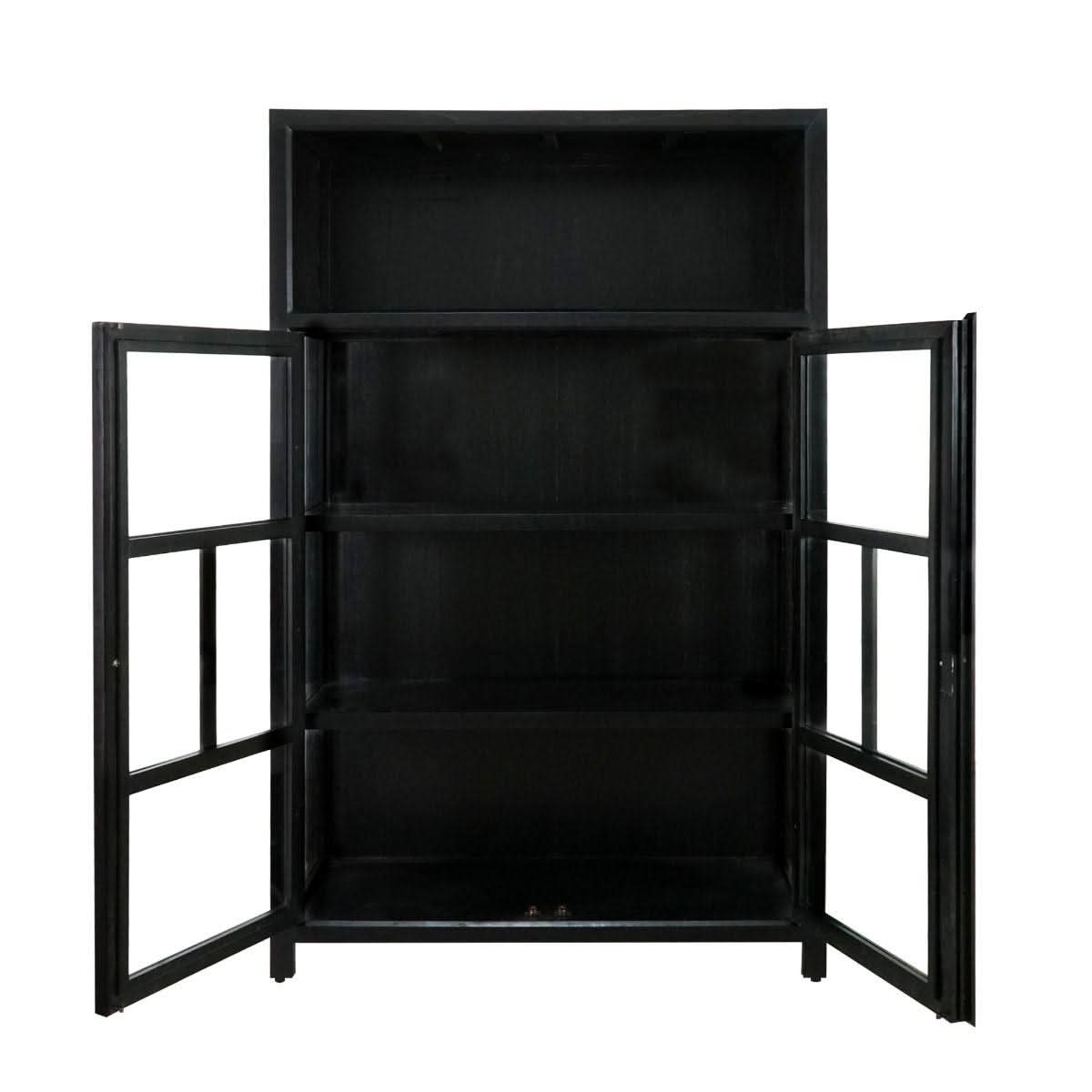 FABRIZIO DISPLAY CABINET IN BLACK - MyChocolateWood