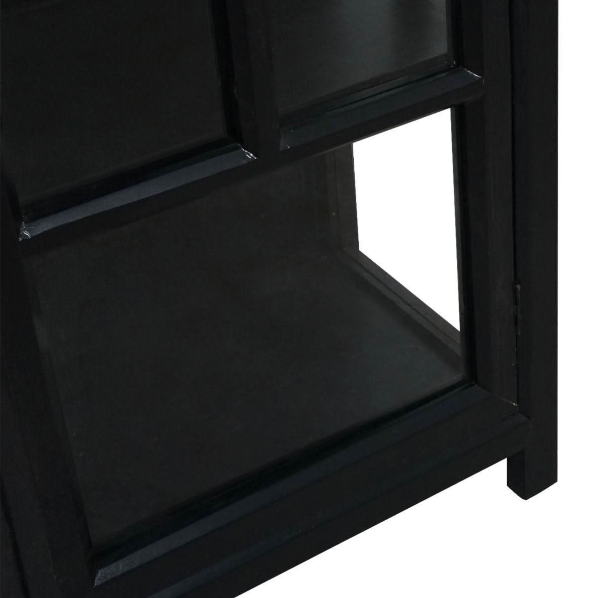 FABRIZIO DISPLAY CABINET IN BLACK - MyChocolateWood