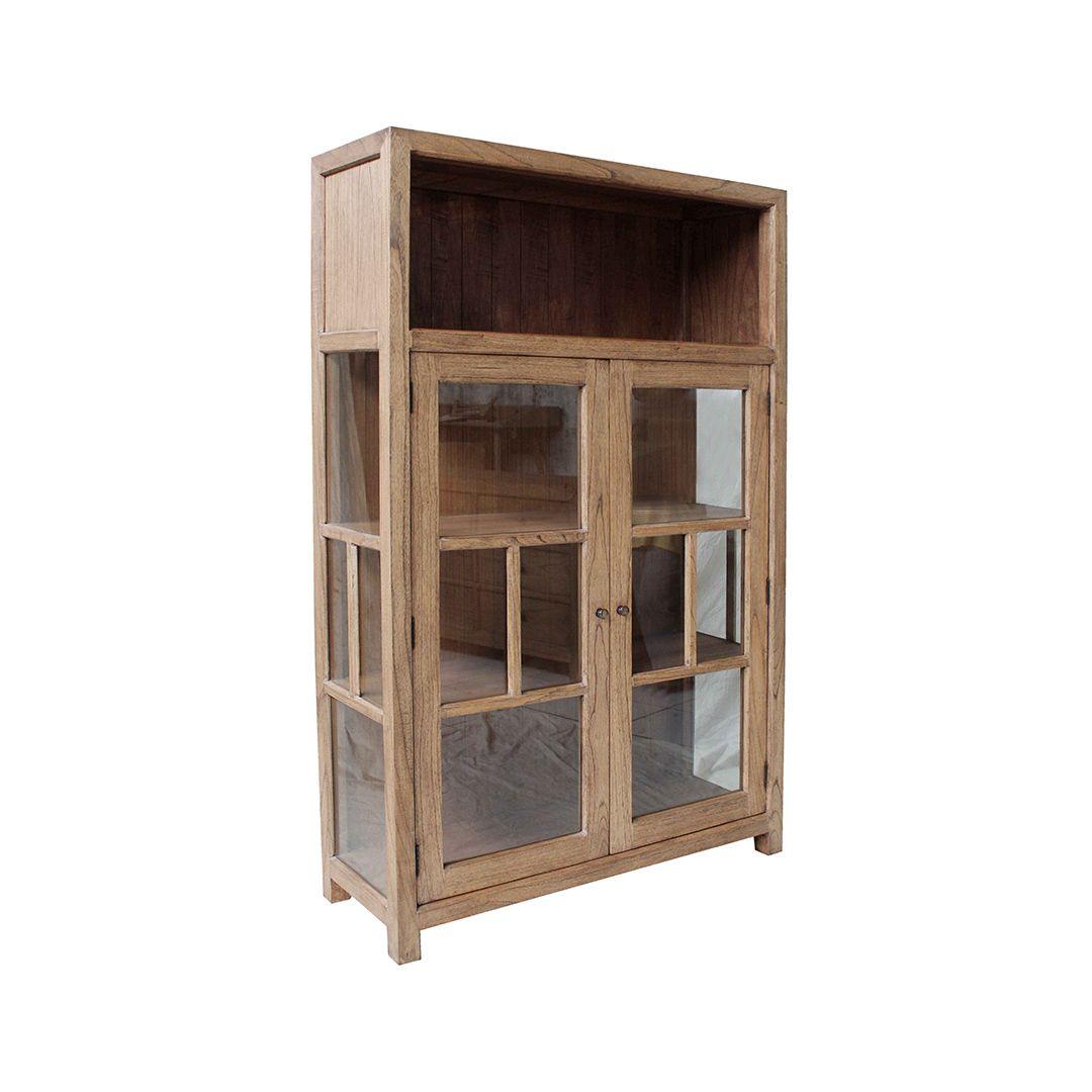 FABRIZIO MINDI WOOD DISPLAY CABINET IN MINDI BROWN - MyChocolateWood