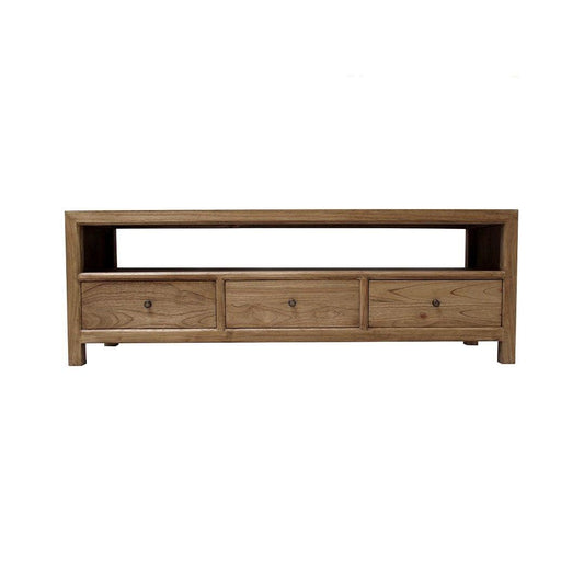 FABRIZIO MINDI WOOD TV UNIT 3 DRAWERS IN MINDI BROWN - MyChocolateWood