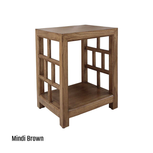 FABRIZIO SIDE/LAMP TABLE IN MINDI BROWN - MyChocolateWood