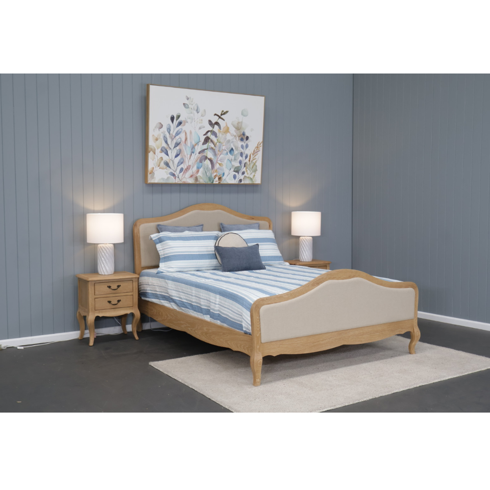 FAIRFAX SOLID OAK KING BED NATURAL - MyChocolateWood