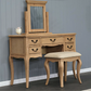 FAIRFAX SOLID RUSTIC OAK DRESSING TABLE STOOL - MyChocolateWood