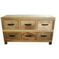 FAIRMONT 6-DRAWER SIDEBOARD BUFFET W/ IRON HANDLES IN RECYCLED ELM - MyChocolateWood