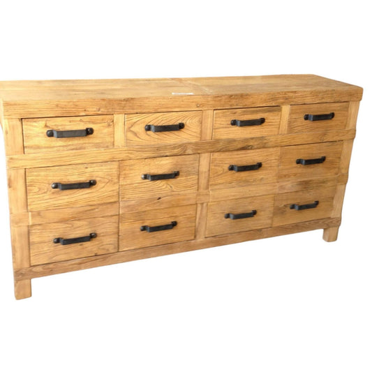 FAIRMONT BUFFET RECYCLED ELM 4 DOORS & 4 DRAWERS - MyChocolateWood