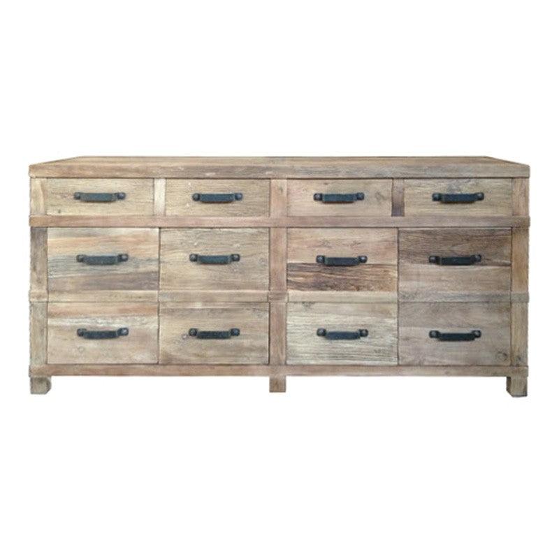 FAIRMONT BUFFET RECYCLED ELM 4 DOORS & 4 DRAWERS - MyChocolateWood