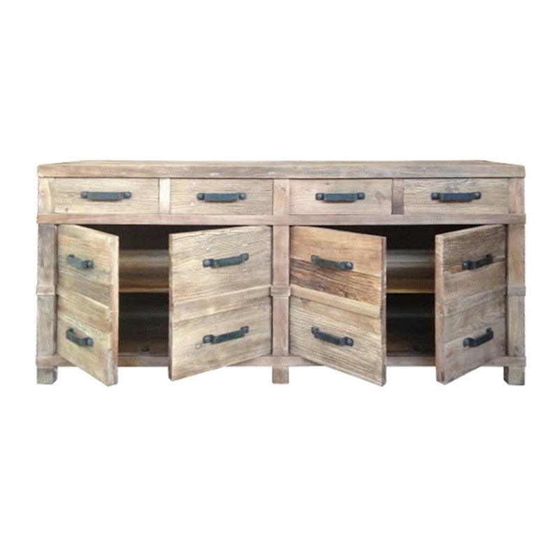FAIRMONT BUFFET RECYCLED ELM 4 DOORS & 4 DRAWERS - MyChocolateWood