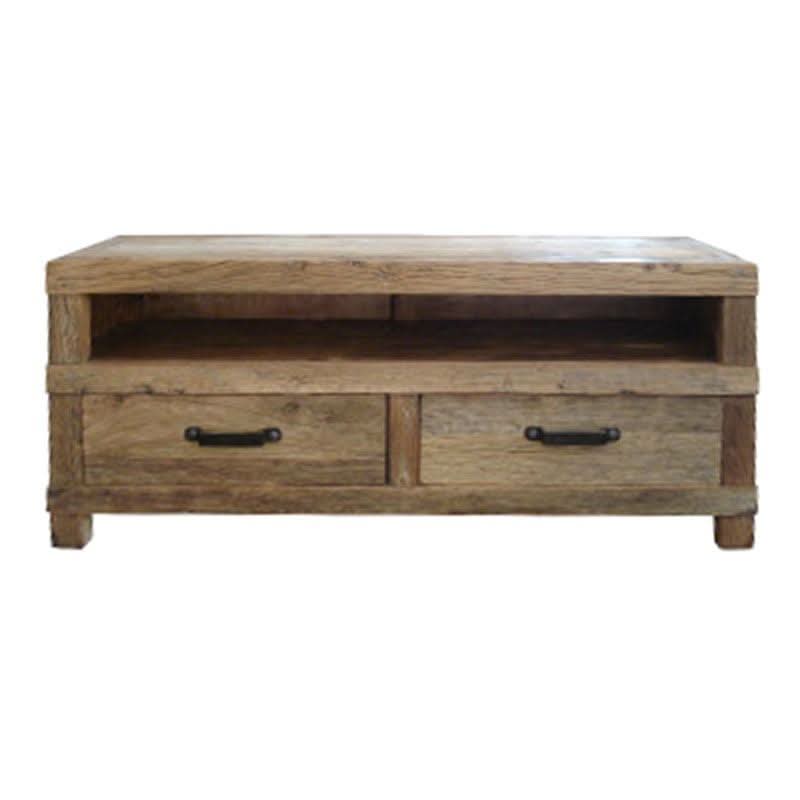 FAIRMONT RECYCLED ELM 2 DRAWER TV UNIT - MyChocolateWood