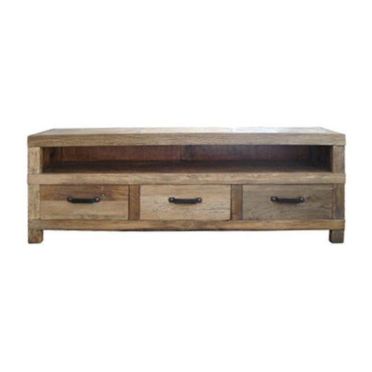 FAIRMONT RECYCLED ELM 3 DRAWER TV UNIT - MyChocolateWood