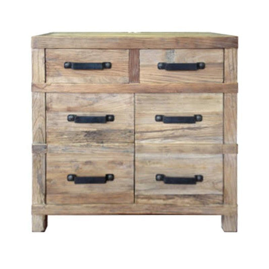 FAIRMONT RECYCLED ELM INDUSTRIAL BUFFET 2 DOORS 2 DRAWERS - MyChocolateWood