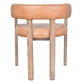 FELICE CARAMEL LEATHER DINING CHAIR WITH WHITEWASH LEGS - MyChocolateWood