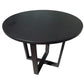 FELLINI ROUND DINING TABLE IN SOLID TASSIE OAK 100CM IN SOLID BLACK - AUSTRALIAN CUSTOM MADE - MyChocolateWood