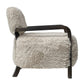 FENRIS FAUX SHEEPSKIN/HARDWOOD ARMCHAIR/LOUNGE CHAIR IN BEIGE - MyChocolateWood