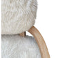 FENRIS FAUX SHEEPSKIN/HARDWOOD ARMCHAIR/LOUNGE CHAIR IN WHITE - MyChocolateWood