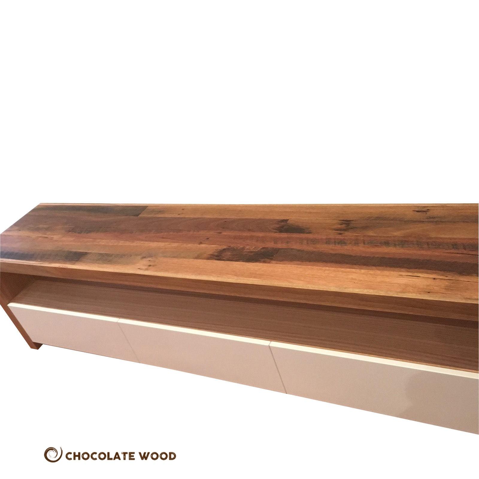 FLAMINGO RECYCLED HARDWOOD 3 DRAWERS TV/ENTERTAINMENT UNIT CUSTOM MADE AUSTRALIAN - MyChocolateWood