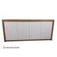 FLAMINGO RECYCLED HARDWOOD 4 DOOR BUFFET/SIDEBOARD IN WHITE POLYURETHANE - MyChocolateWood