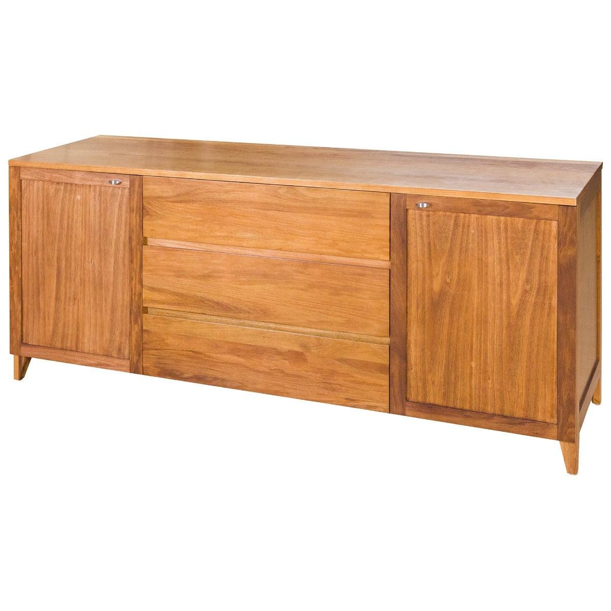 FLORINA BLACKWOOD BUFFET/SIDEBOARD 2 DOORS 3 DRAWERS NATURAL 180CM - MyChocolateWood