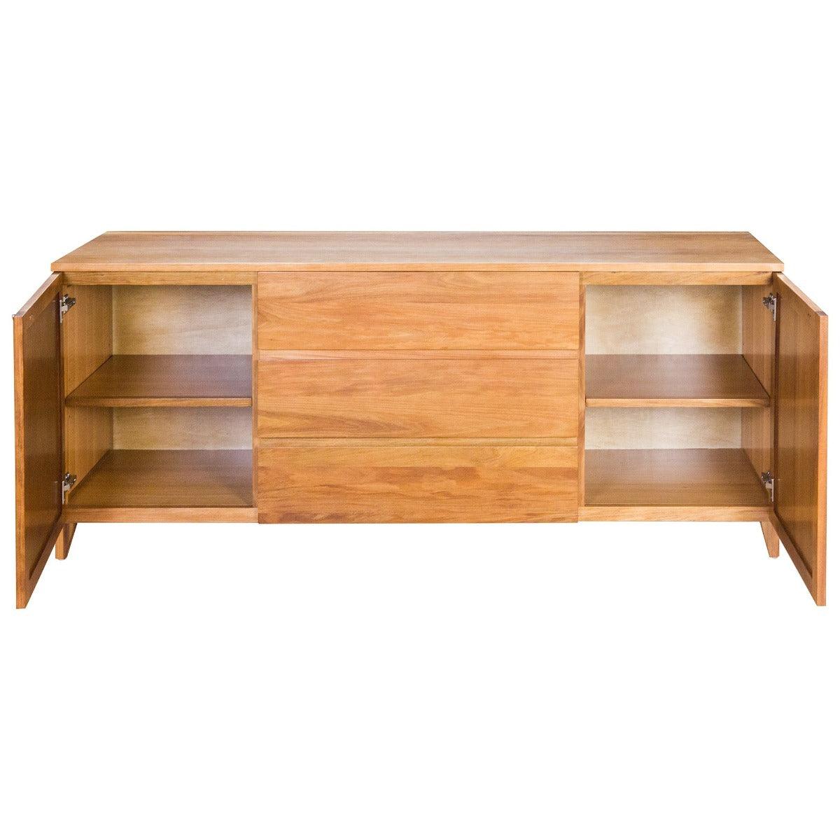 FLORINA BLACKWOOD BUFFET/SIDEBOARD 2 DOORS 3 DRAWERS NATURAL 180CM - MyChocolateWood
