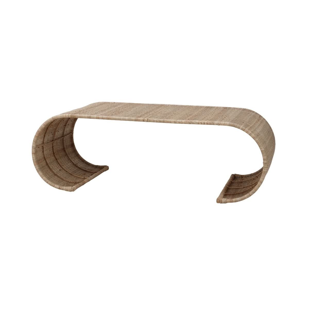 FORSTER  HAMPTON RATTAN COFFEE TABLE  NATURAL - MyChocolateWood