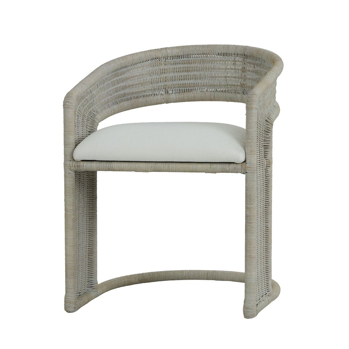 FORSTER  HAMPTON RATTAN DINING CHAIR  IN NATURAL OR WHITE
