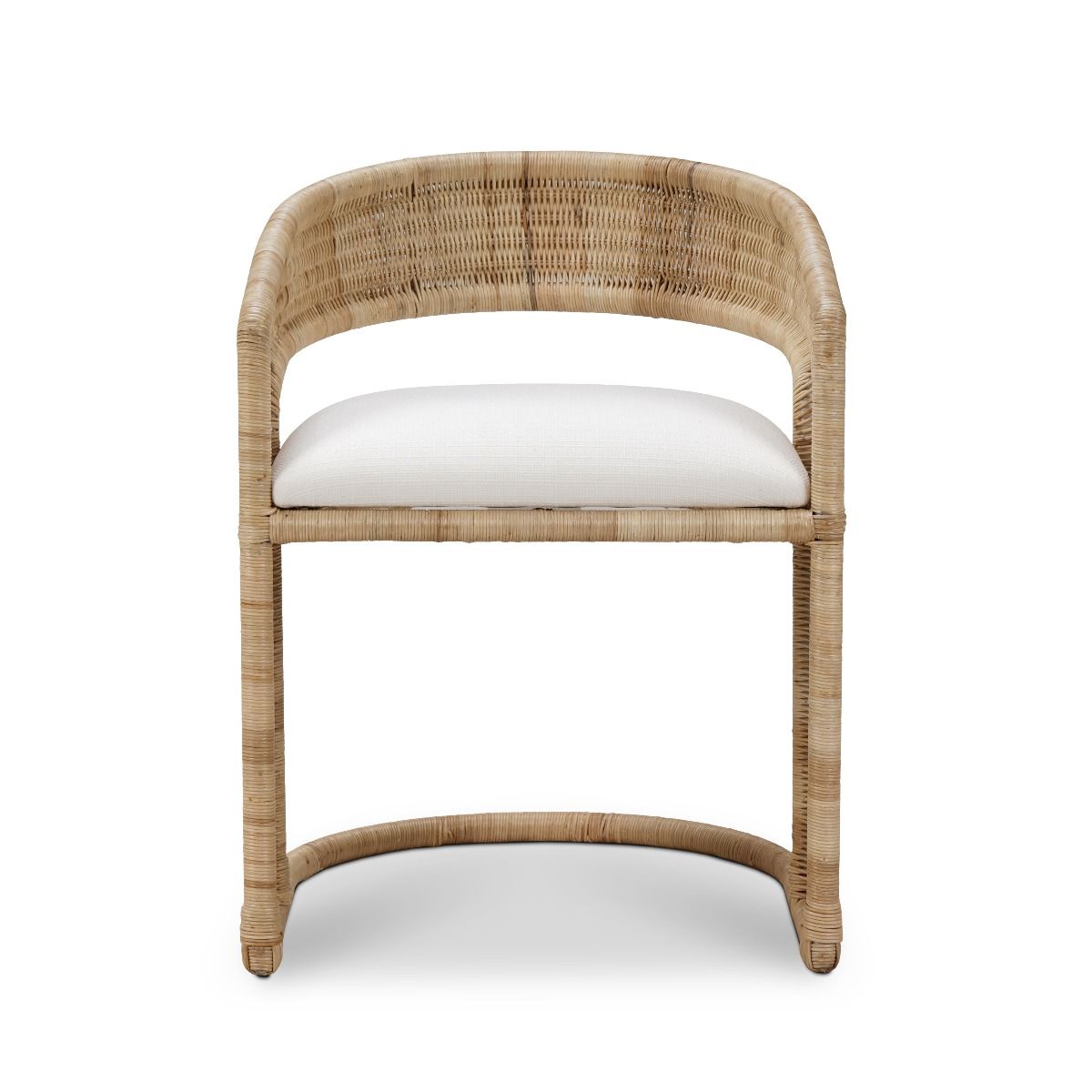 FORSTER  HAMPTON RATTAN DINING CHAIR  IN NATURAL OR WHITE