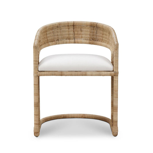 FORSTER  HAMPTON RATTAN DINING CHAIR  IN NATURAL OR WHITE
