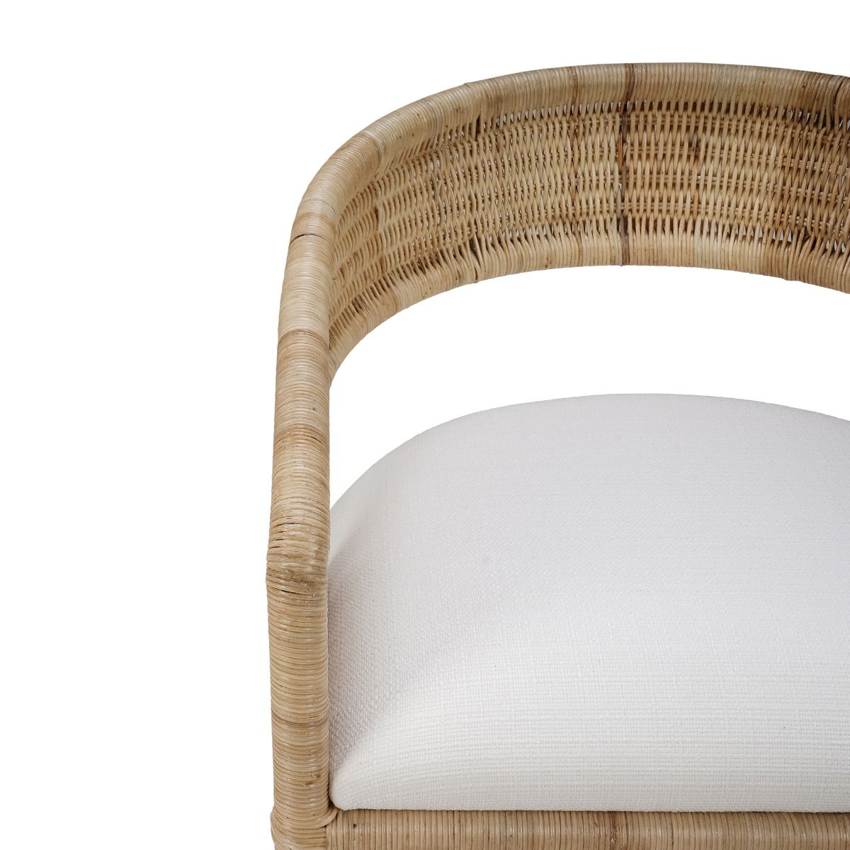 FORSTER  HAMPTON RATTAN DINING CHAIR  IN NATURAL OR WHITE