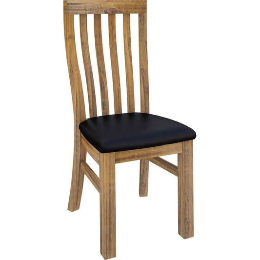 FOUNDRY CHAIR WITH PU SEAT 46.5X52X106.5CMS - MyChocolateWood