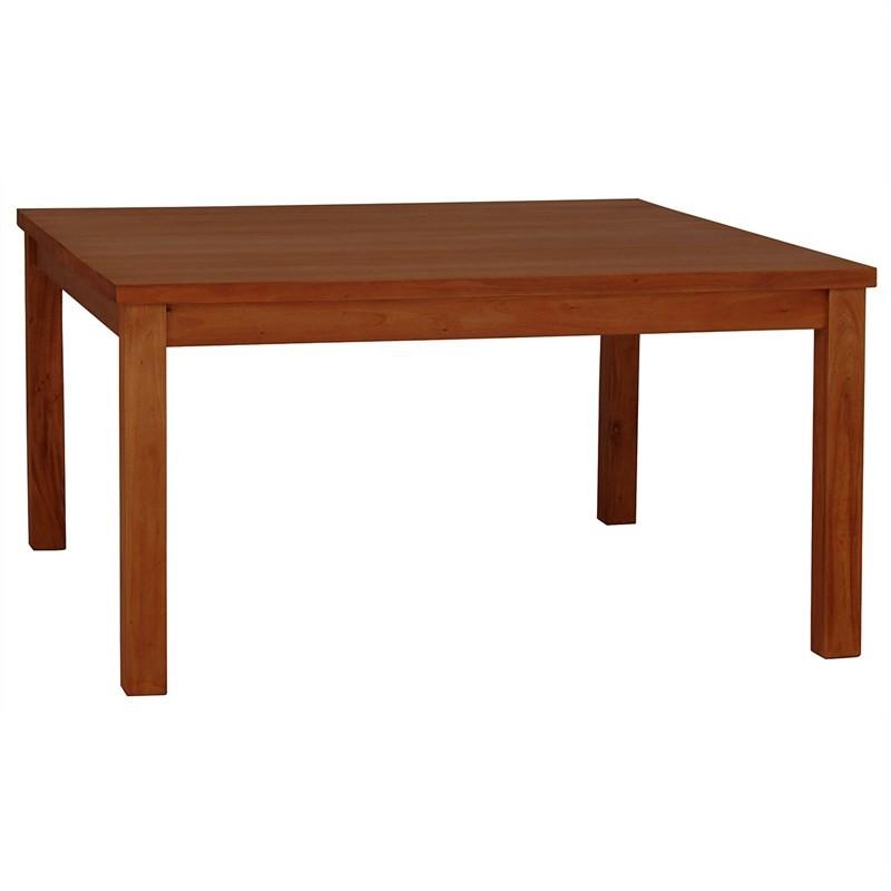 FULTON SOLID MAHOGANY SQUARE DINING TABLE IN LIGHT PECAN 150CM SQUARE - MyChocolateWood