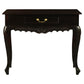 GABRIELLE QUEEN ANN CARVED SOLID MAHOGANY 1 DRAW 90CM CONSOLE TABLE IN CHOCOLATE - MyChocolateWood