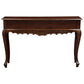 GABRIELLE QUEEN ANN SOLID MAHOGANY CARVED CONSOLE TABLE/HALL TABLE 2 DRAWERS IN MAHOGANY COLOUR - MyChocolateWood