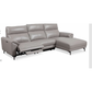 GARDIE PLUSH LEATHER 2-SEATER + CHAISE POWER SECTIONAL SOFA LOUNGE STONE - MyChocolateWood