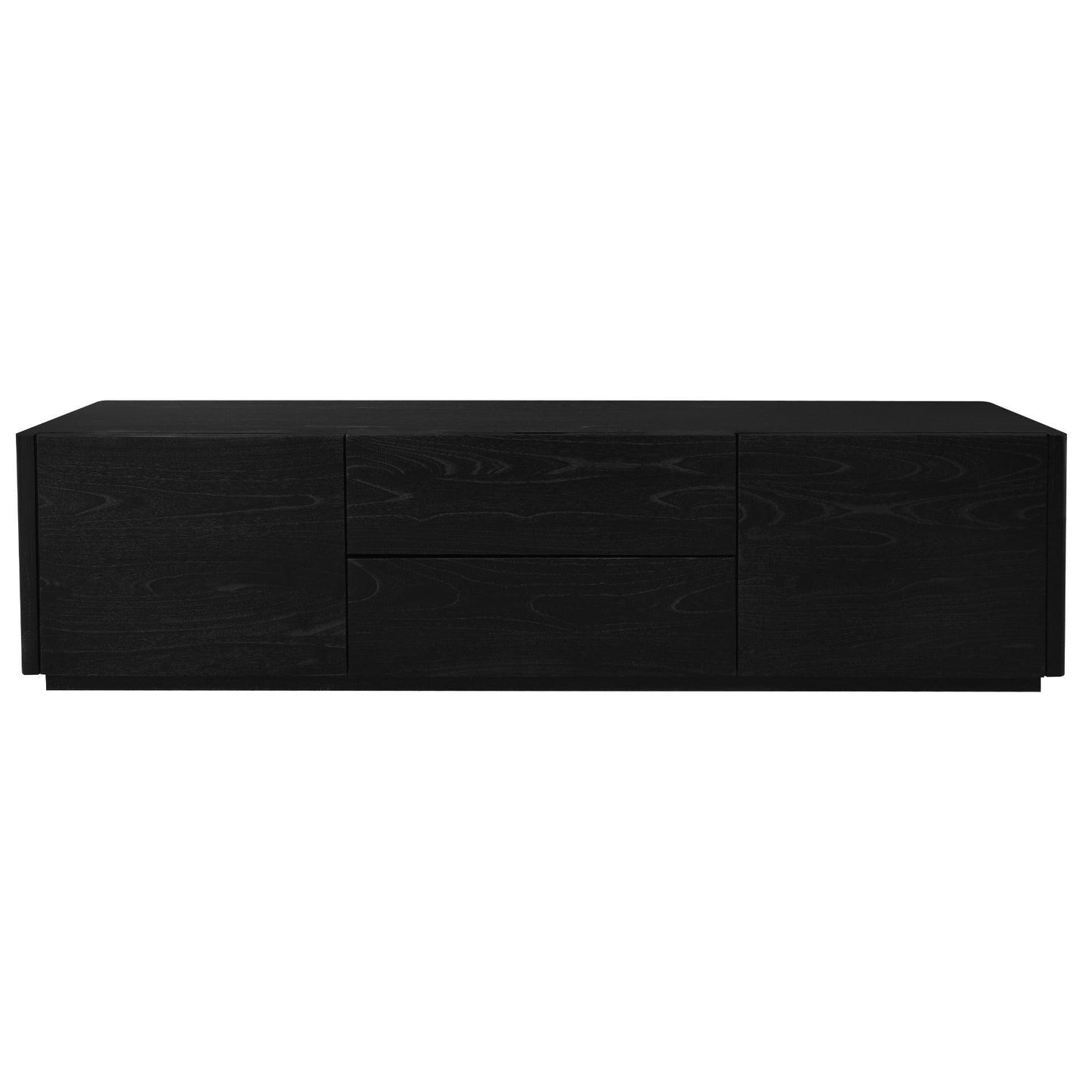 GATSBY MINDI WOOD 2 DOOR 2 DRAWER TV UNIT ETU, BLACK - MyChocolateWood