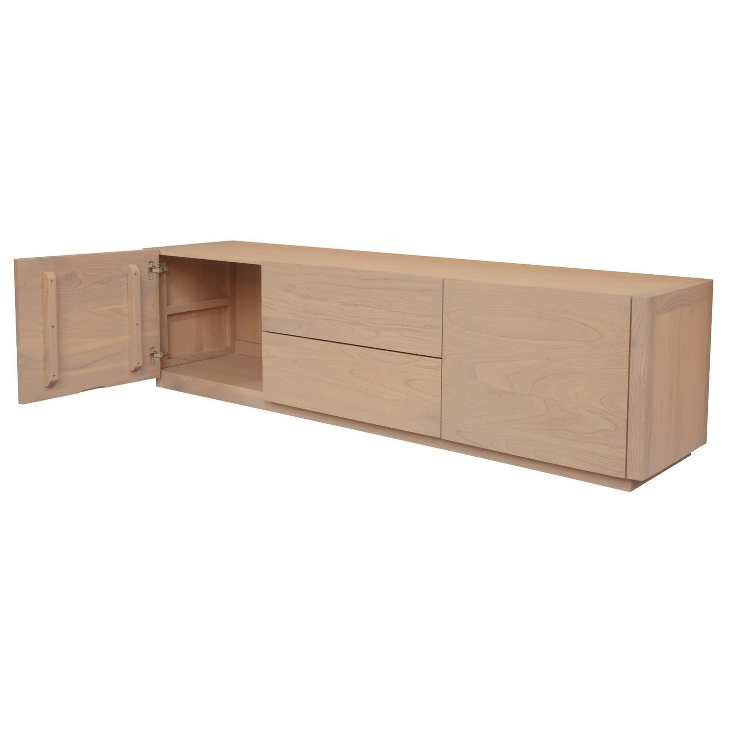 GATSBY MINDI WOOD 2 DOOR 2 DRAWER TV UNIT ETU NATURAL 190CM - MyChocolateWood