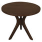 GATSBY WHITE CEDAR LARGE ROUND SIDE TABLE/LAMP TABLE WALNUT - MyChocolateWood