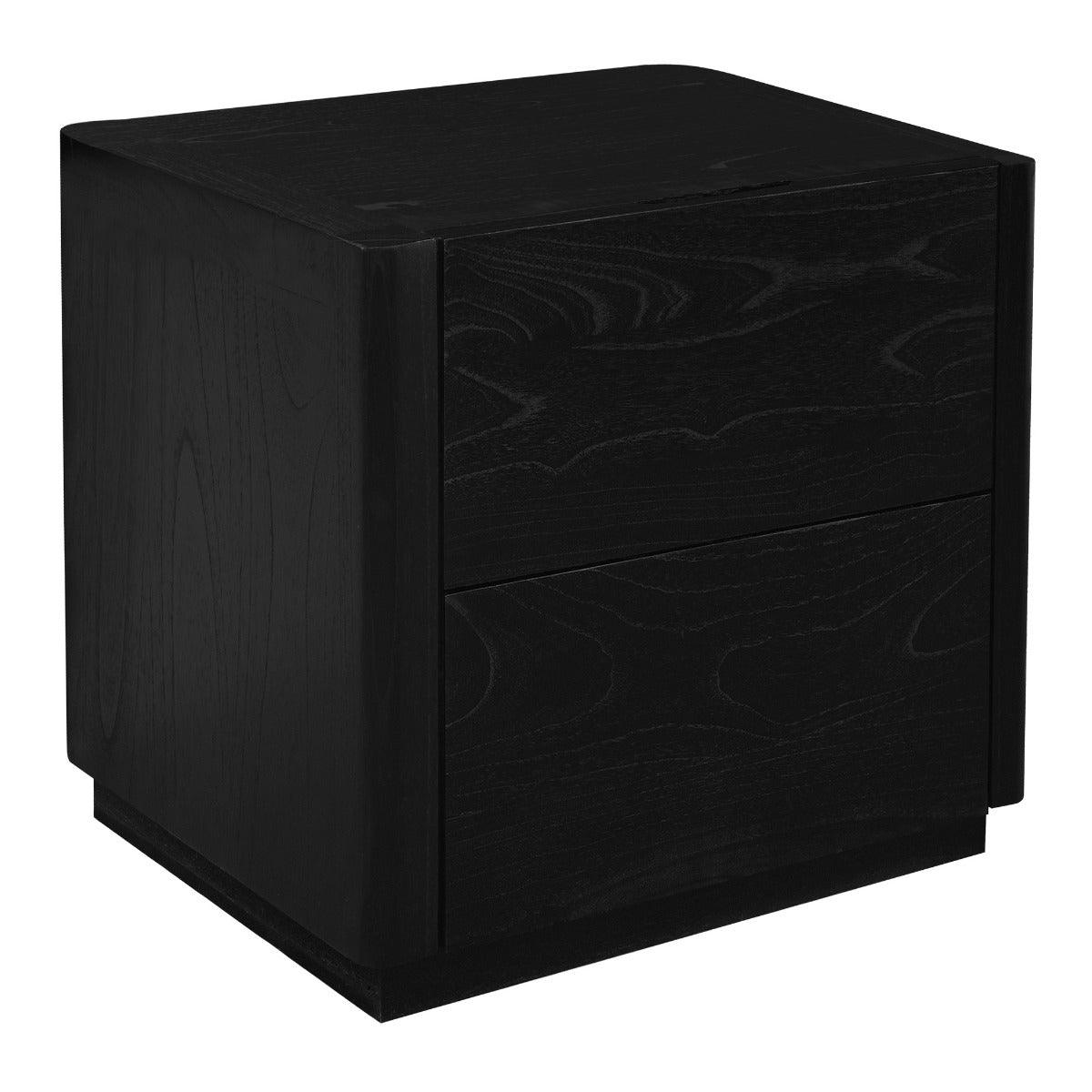 GATSBY WHITE CEDAR (MINDI WOOD) 2 DRAWER BEDSIDE TABLE BLACK - MyChocolateWood