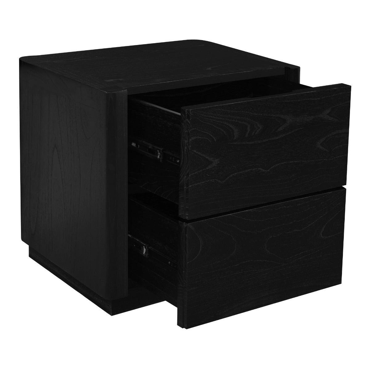GATSBY WHITE CEDAR (MINDI WOOD) 2 DRAWER BEDSIDE TABLE BLACK - MyChocolateWood