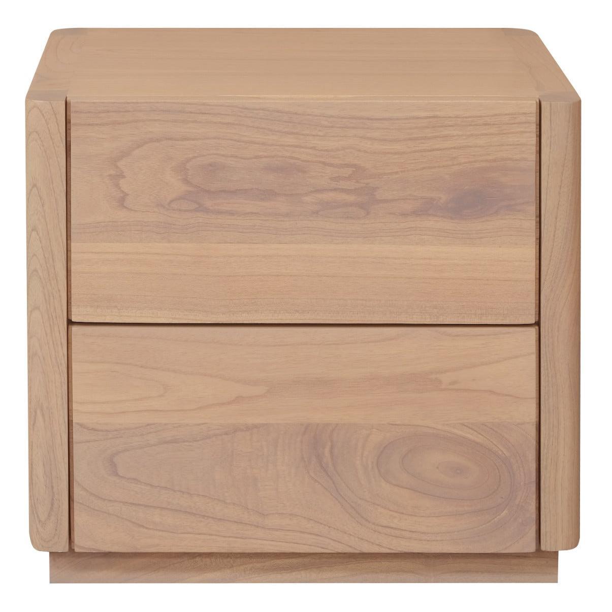 GATSBY WHITE CEDAR (MINDI WOOD) 2 DRAWER BEDSIDE TABLE NATURAL - MyChocolateWood