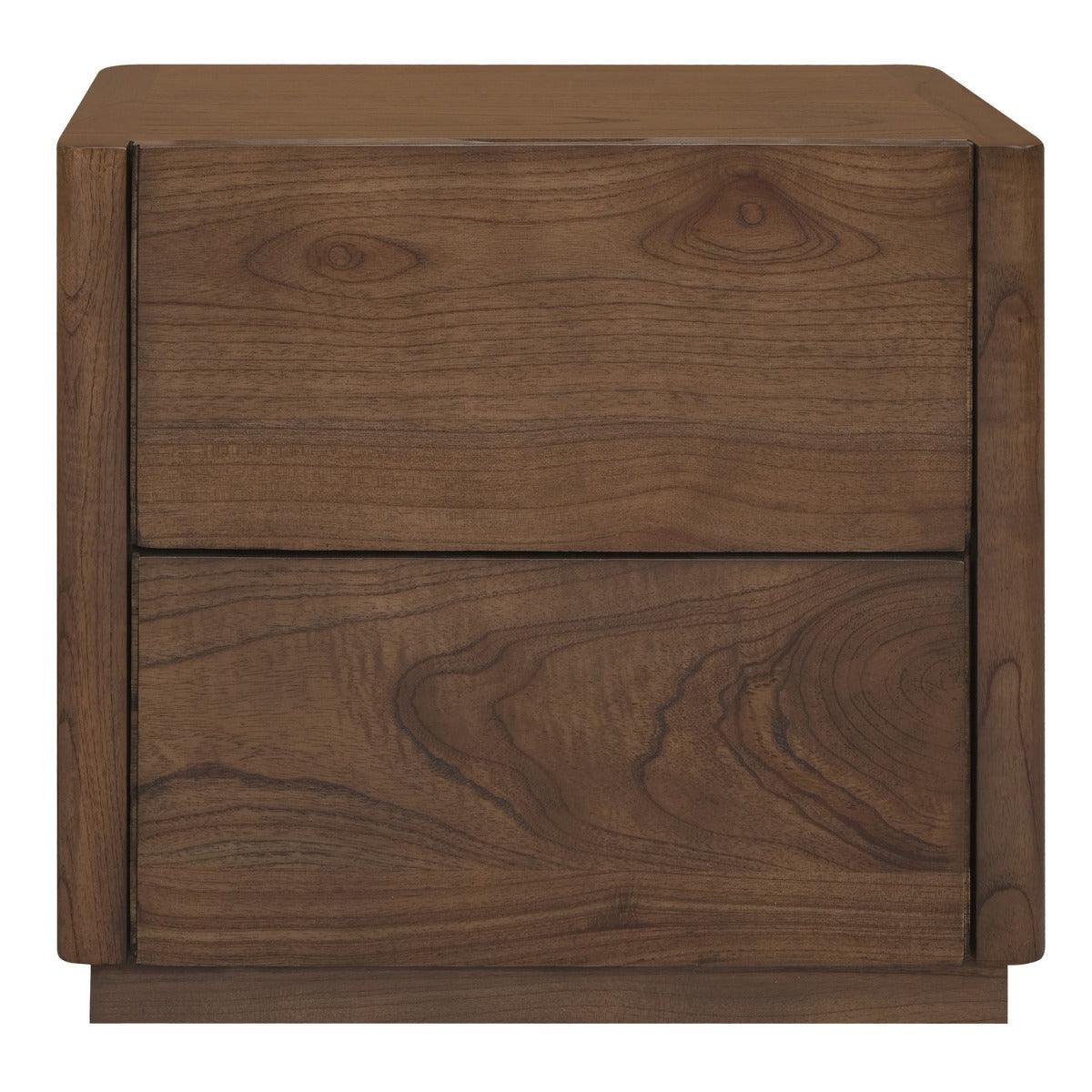 GATSBY WHITE CEDAR (MINDI WOOD) 2 DRAWER BEDSIDE TABLE WALNUT - MyChocolateWood