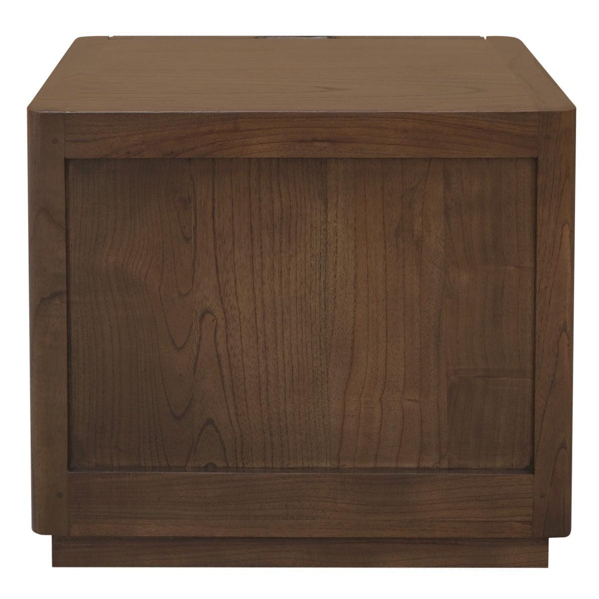 GATSBY WHITE CEDAR (MINDI WOOD) 2 DRAWER BEDSIDE TABLE WALNUT - MyChocolateWood
