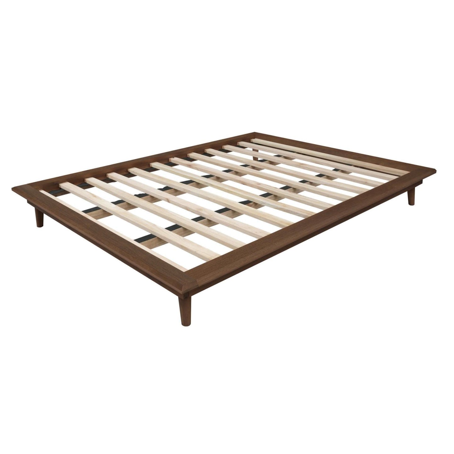 GATSBY WHITE CEDAR PLATFORM BED, QUEEN WALNUT - MyChocolateWood
