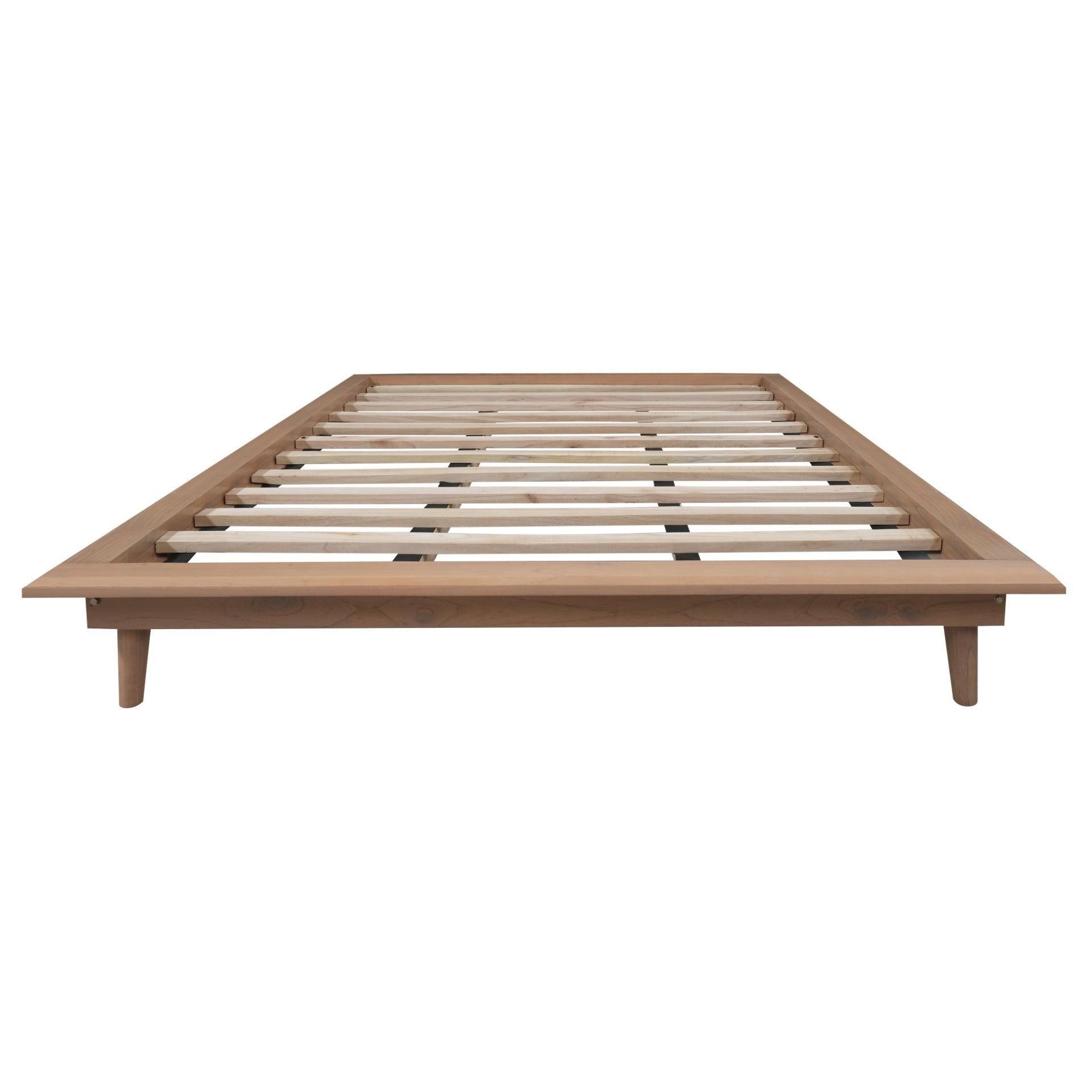 GATSBY WHITE CEDAR QUEEN PLATFORM BED NATURAL - MyChocolateWood