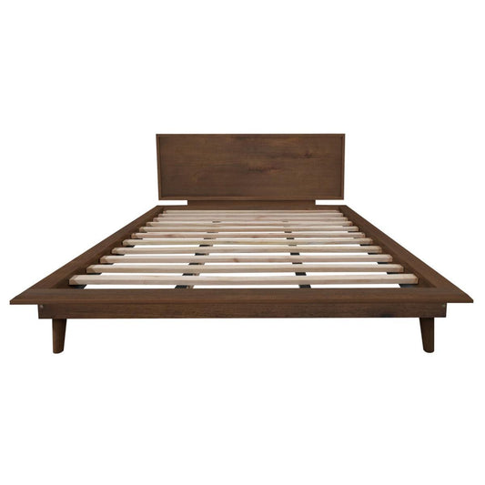 GATSBY WHITE CEDAR QUEEN SIZE BED WALNUT - MyChocolateWood